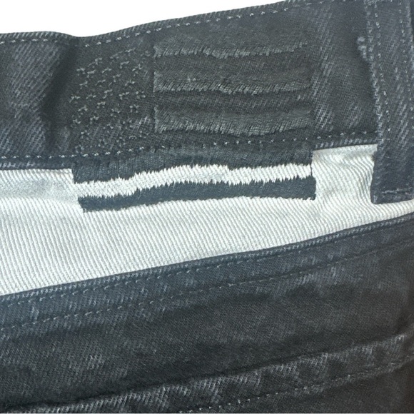 Revice Denim Matchmaker Double Up Black Bandana Patchwork Jeans Size 25 - Picture 10 of 13